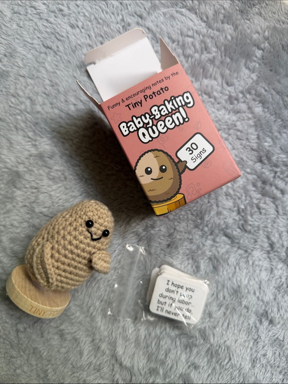 Pregnancy Tiny Crochet Potato with 30 Signs
